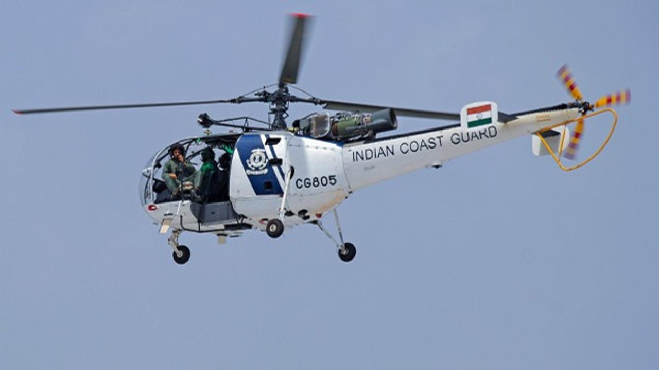 File photo of a Indian Coast Guard helicopter