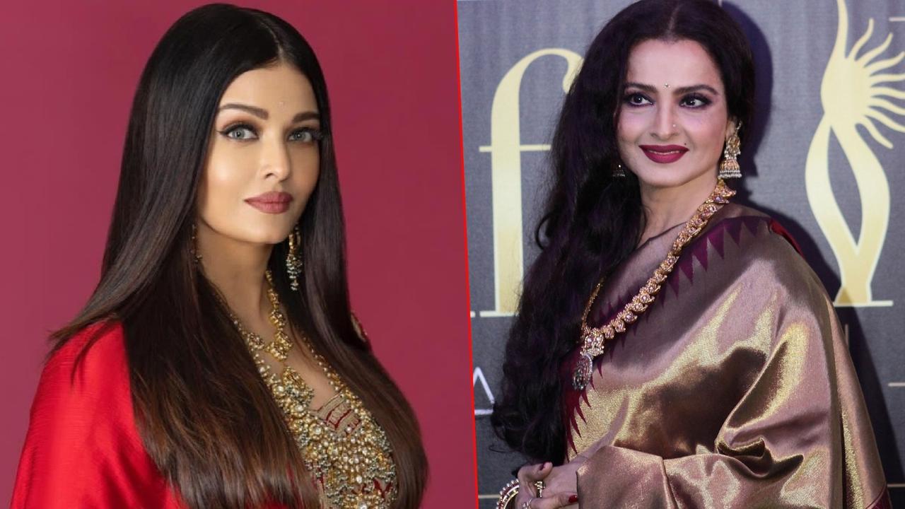 File photo of Aishwarya and Rekha