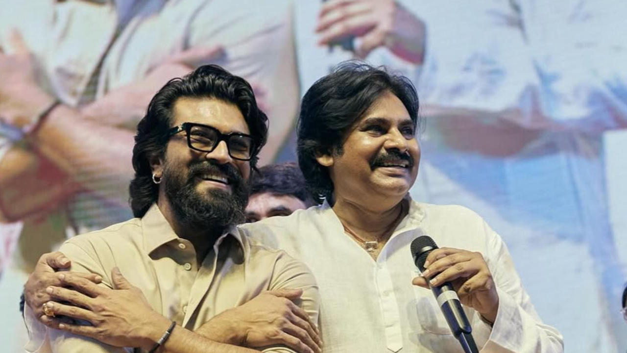 File photo of Ram Charan and Pawan Kalyan