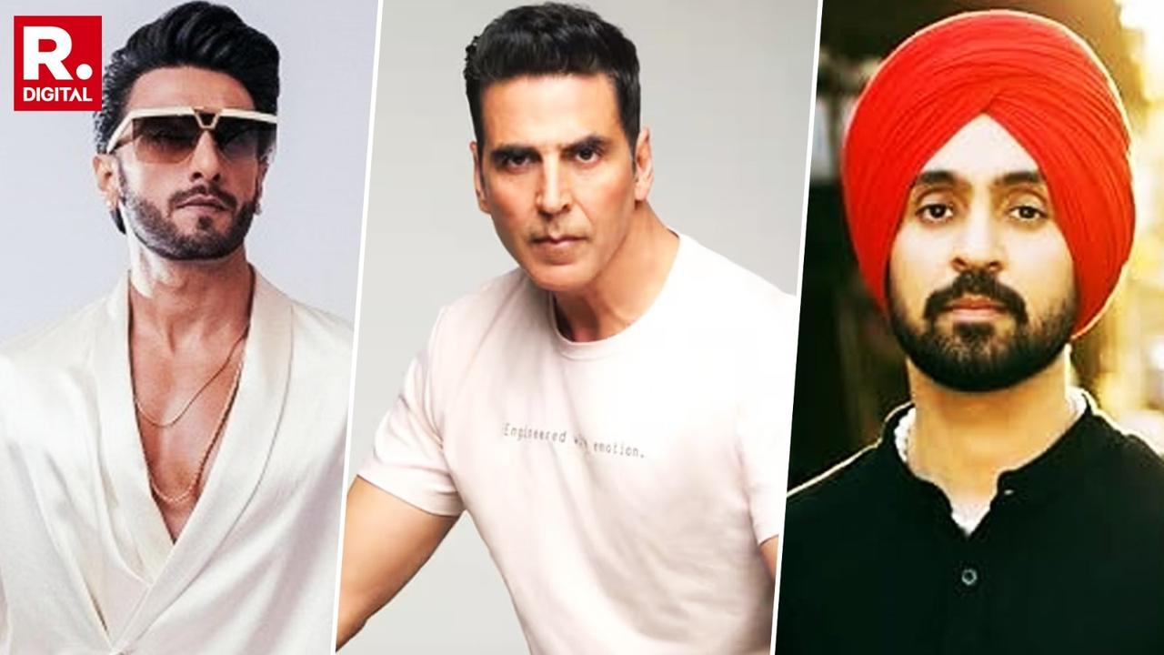 File photo of Ranveer Singh, Akshay Kumar and Diljit Dosanjh