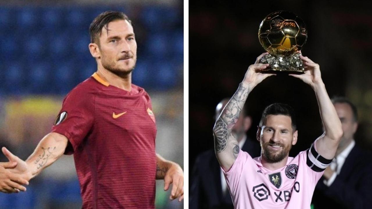 Francesco Totti and Lionel Messi