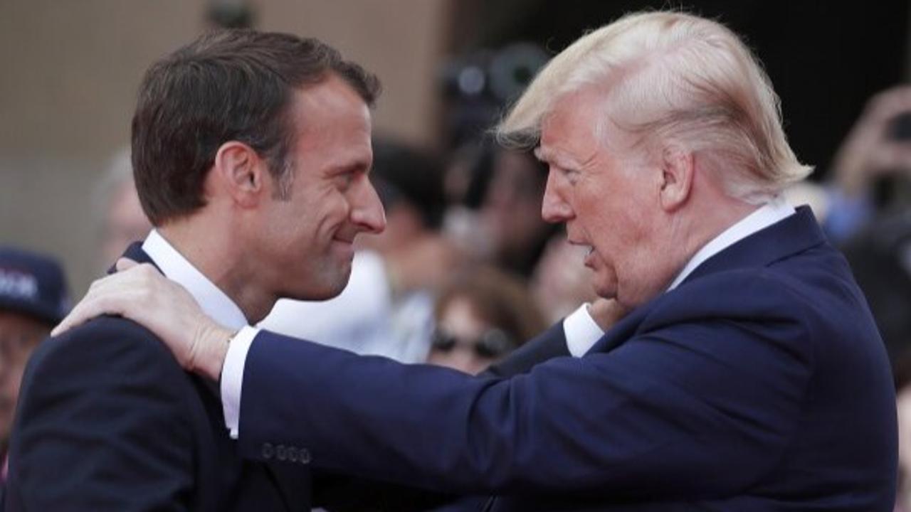 French President Emmanuel Macron and US President-elect Donald Trump