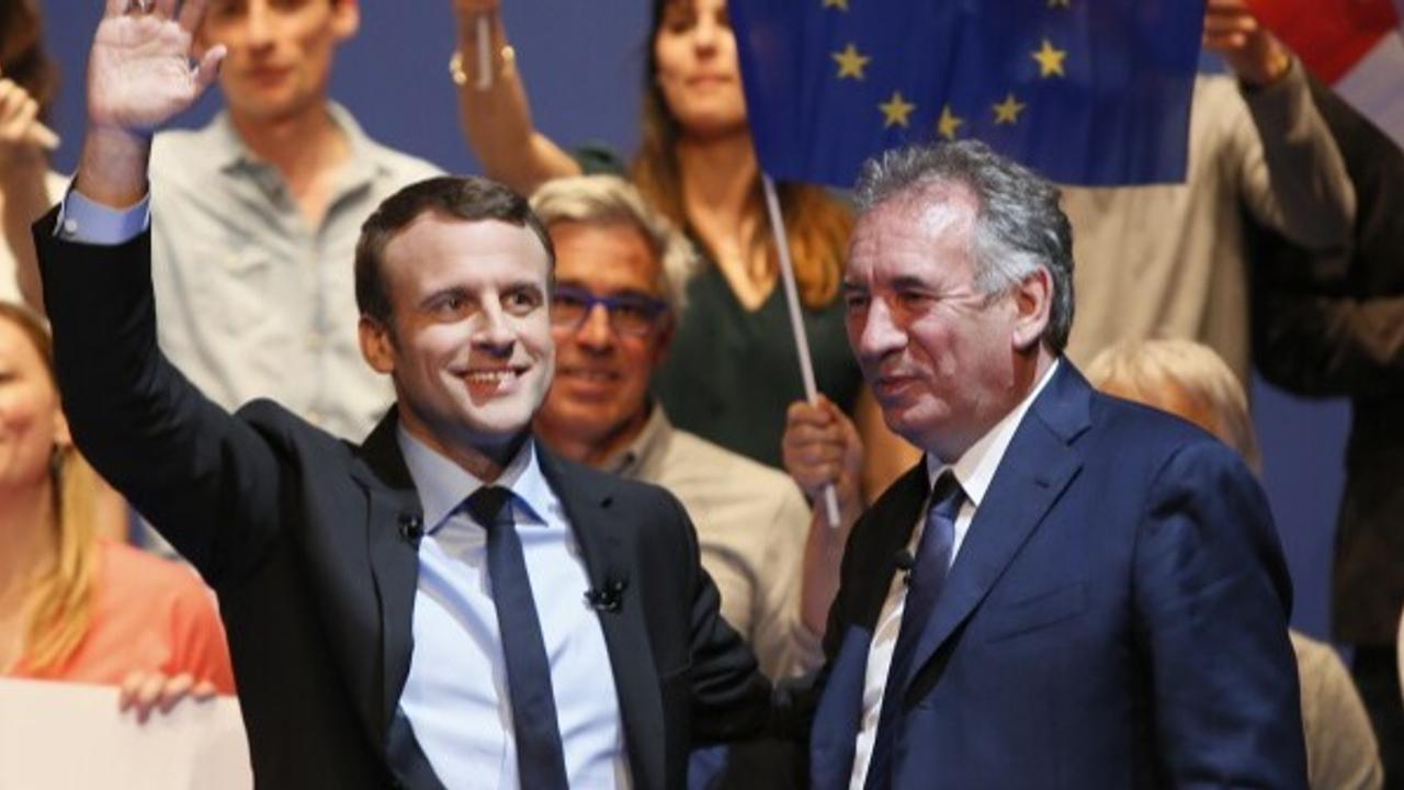 French President Emmanuel Macron with French PM Francois Bayrou