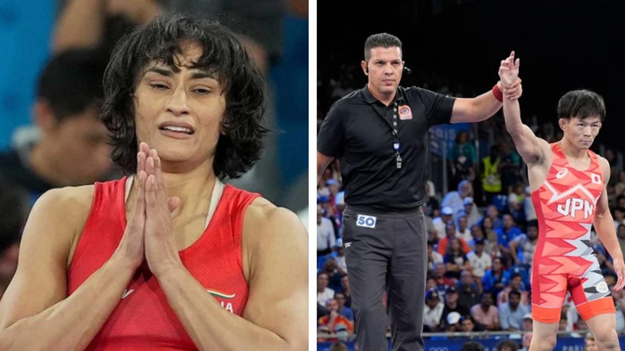 Gold Medalist wrestler Rei Higuchi shows support to Vinesh Phogat