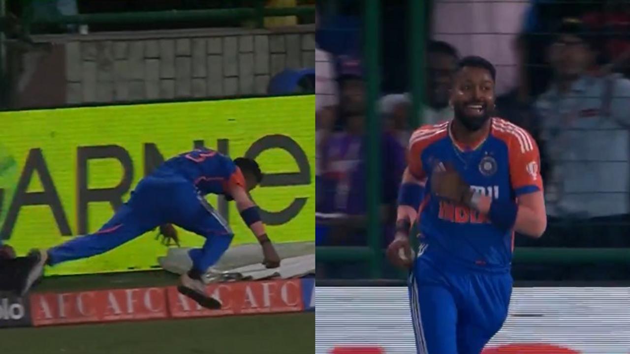 Hardik Pandya's catch