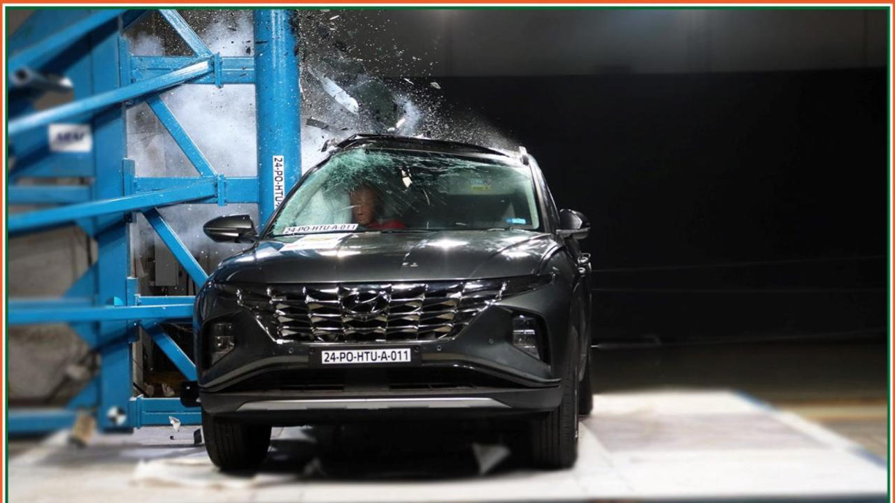 Hyundai Tuscon scores 5-star safety rating in Bharat NCAP.