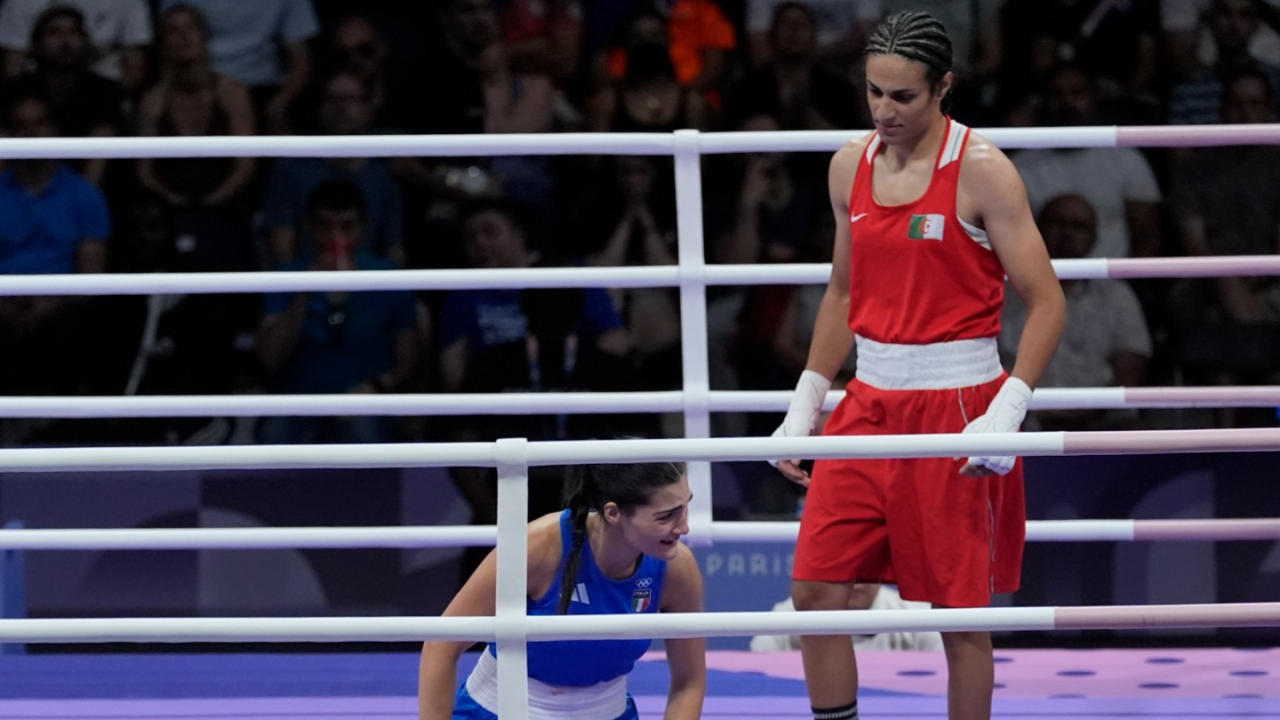 Imane Khelif vs Angela Carini at Paris Olympics