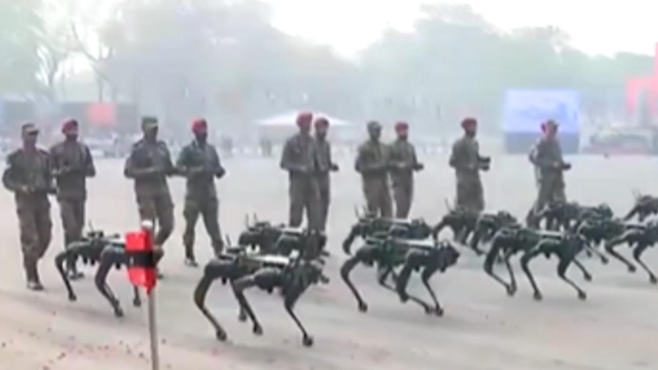 Indian Army showcases robotic mules at Southern Command investiture ceremony in Pune