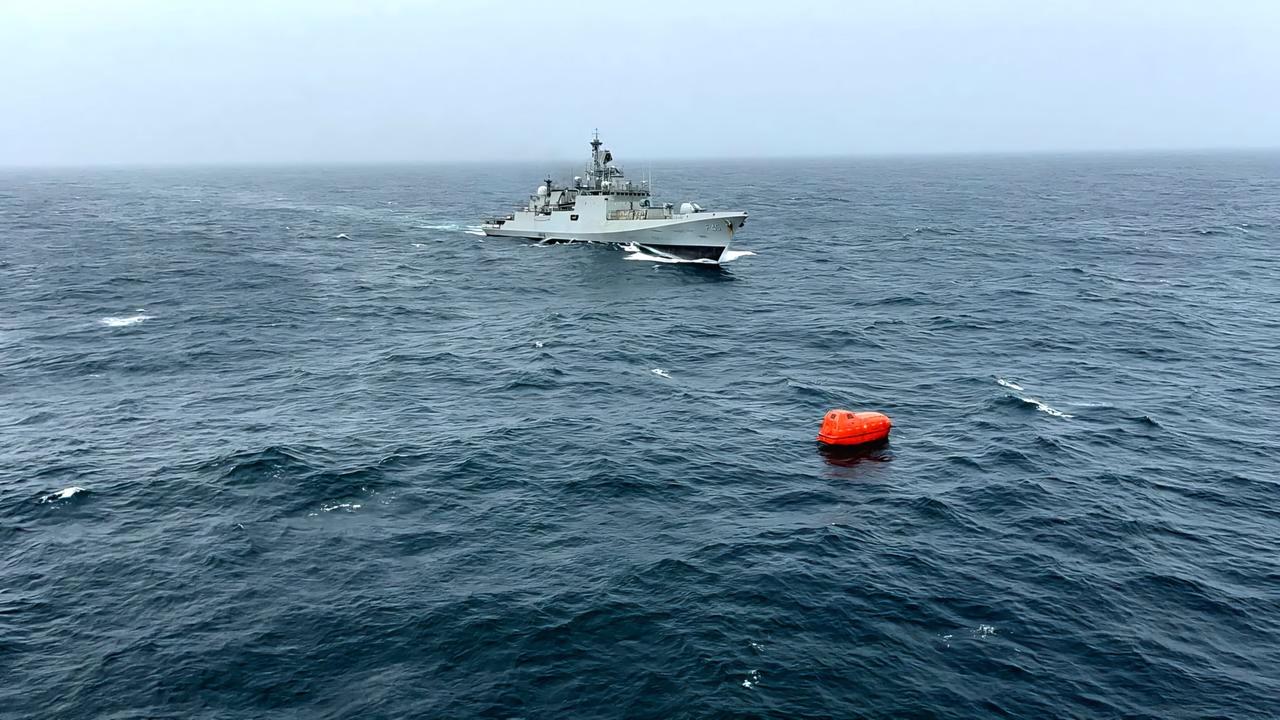 Indian Navy conducting rescue operations in Oman waters