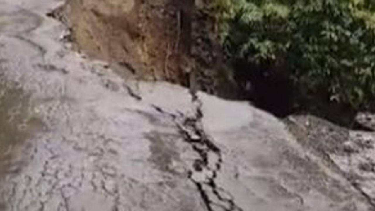 Part of Road collapses in Mizoram