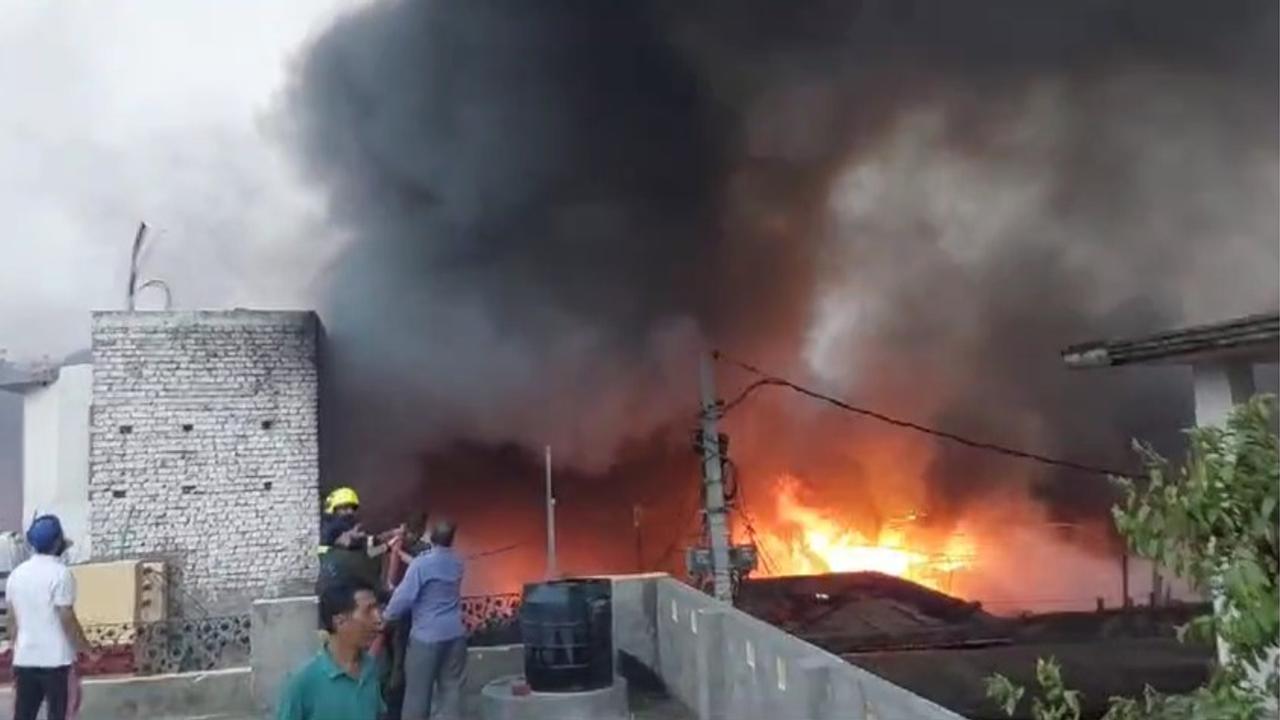 Fire at a scrapyard in Jammu's Trikuta Nagar 