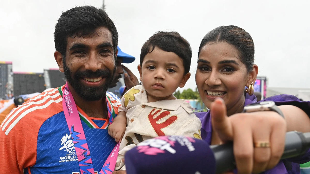 Jasprit Bumrah with his family