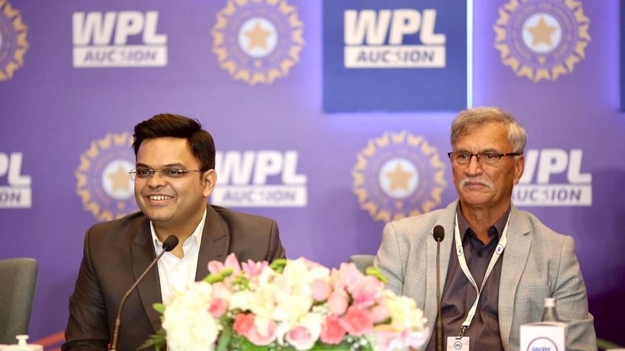 Jay Shah with BCCI president Roger Binny