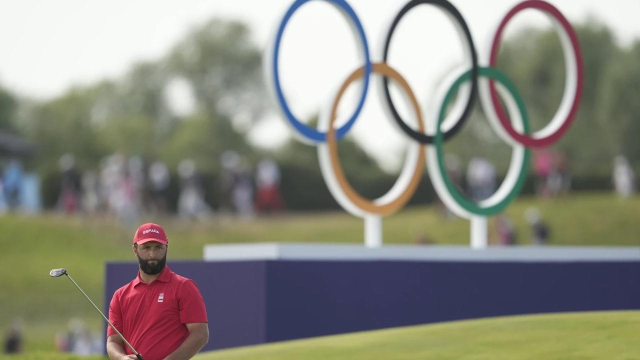 Jon Rahm in action at the Olympics