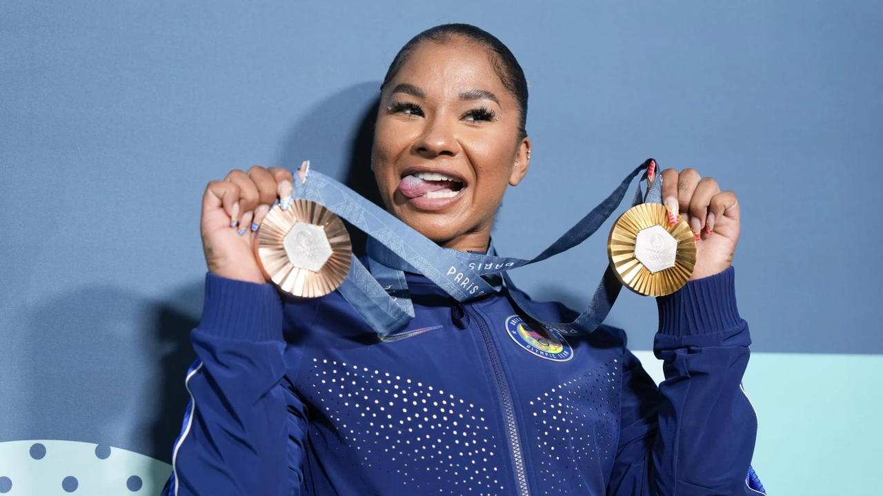 Jordan Chiles with her Paris Olympics medals