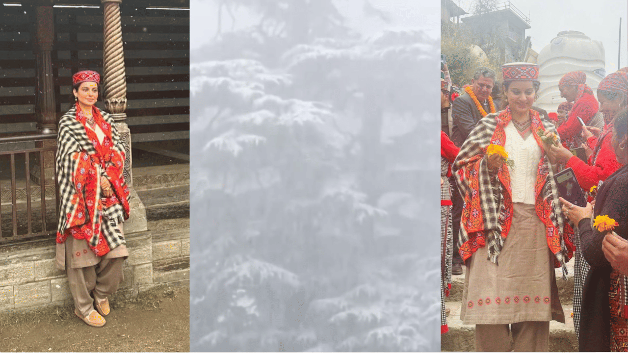 Kangana Ranaut and Himachal Shimla Manali Snowfall