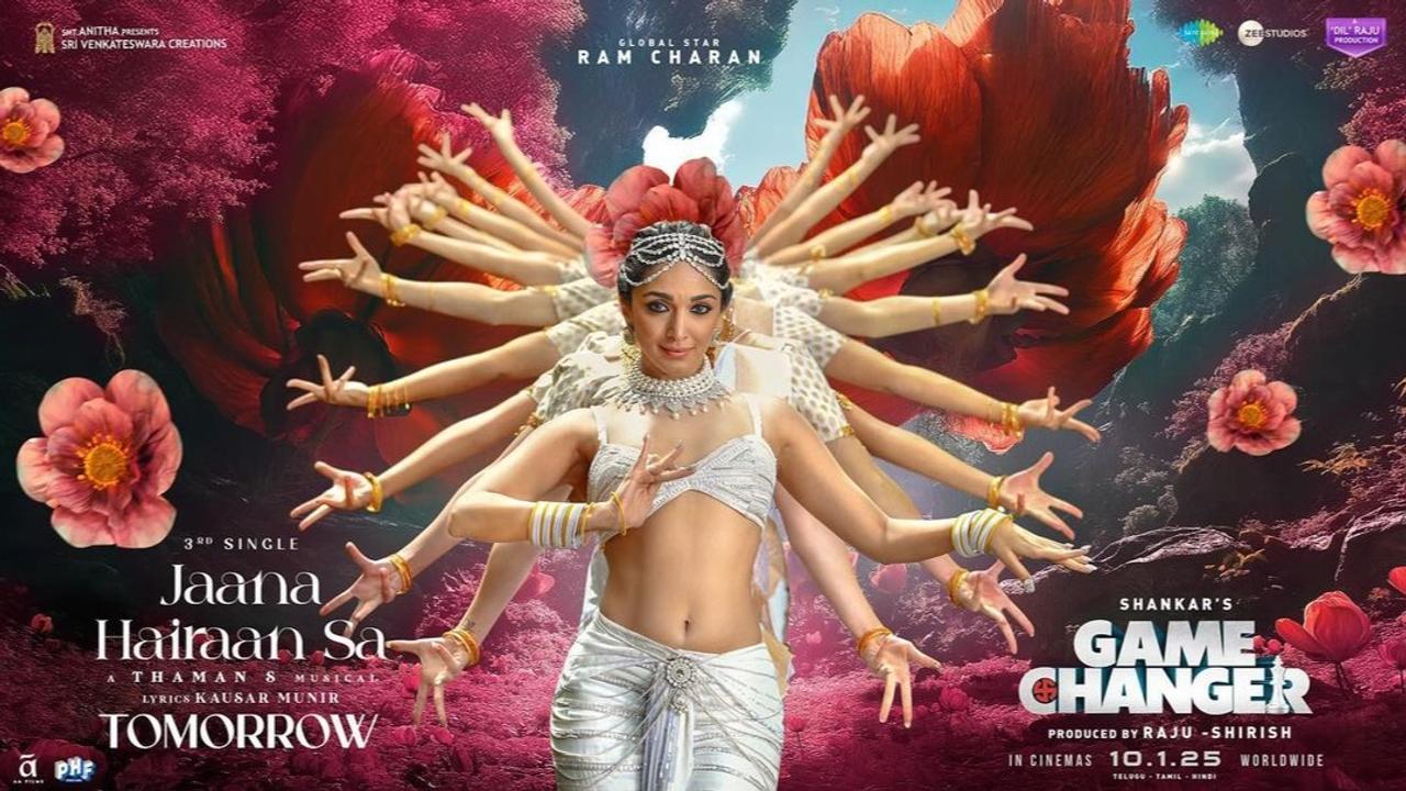 Kiara Advani on the poster of Game Changer song