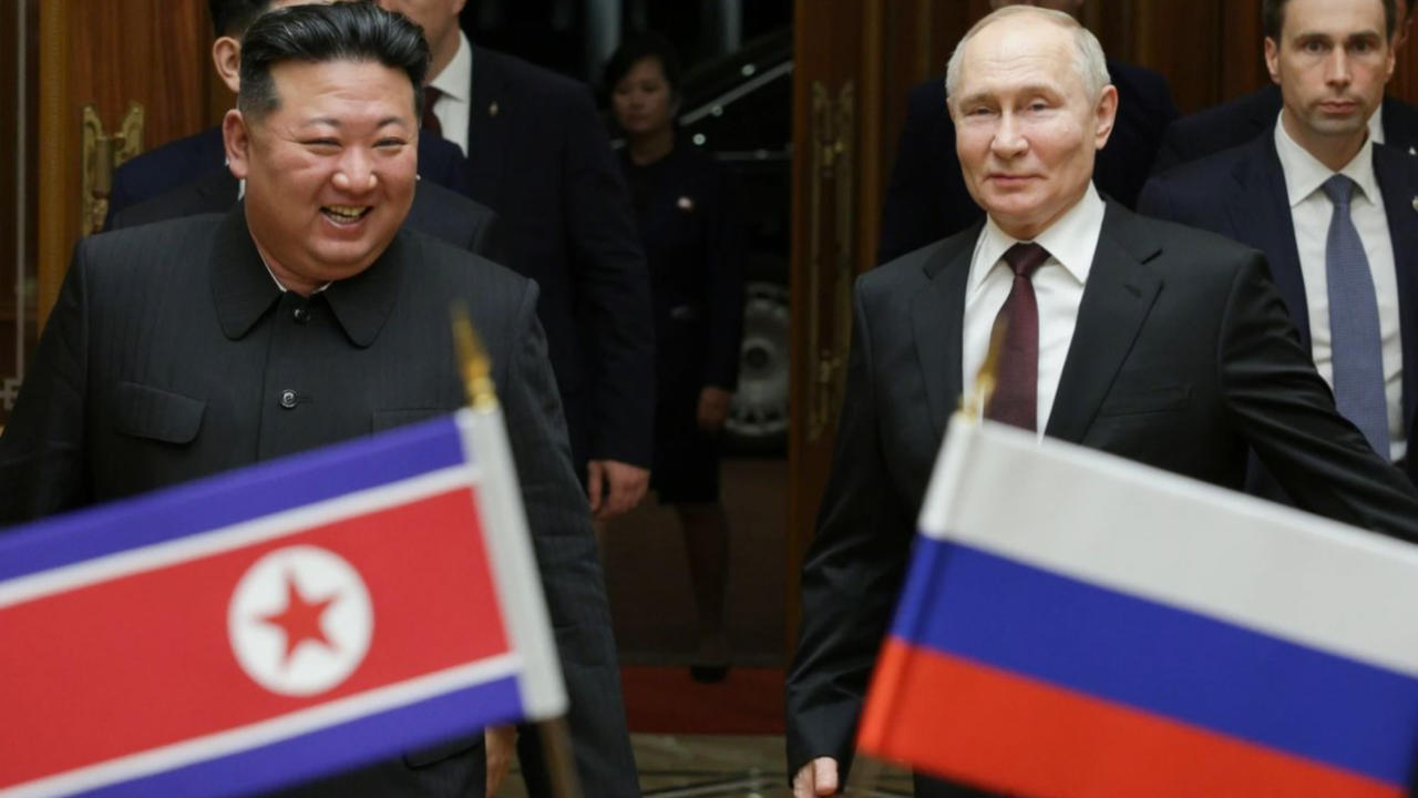 Kim Jong Un with Putin