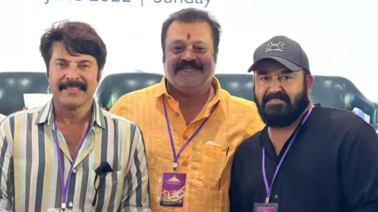 (L to R): Mammootty, Suresh Gopi and Mohanlal