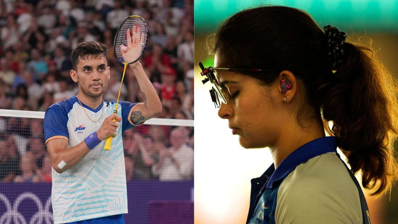 Lakshya Sen and Manu Bhaker at Paris Olympics