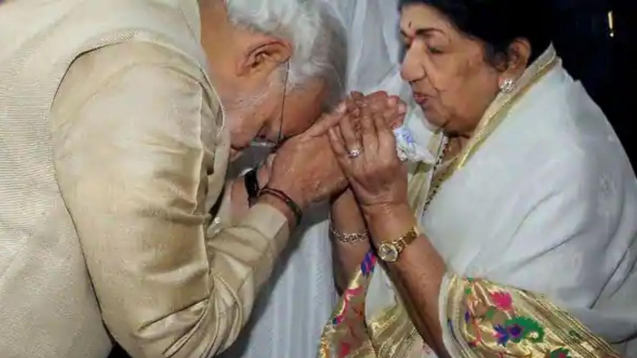 lata mangeshkar & pm modi