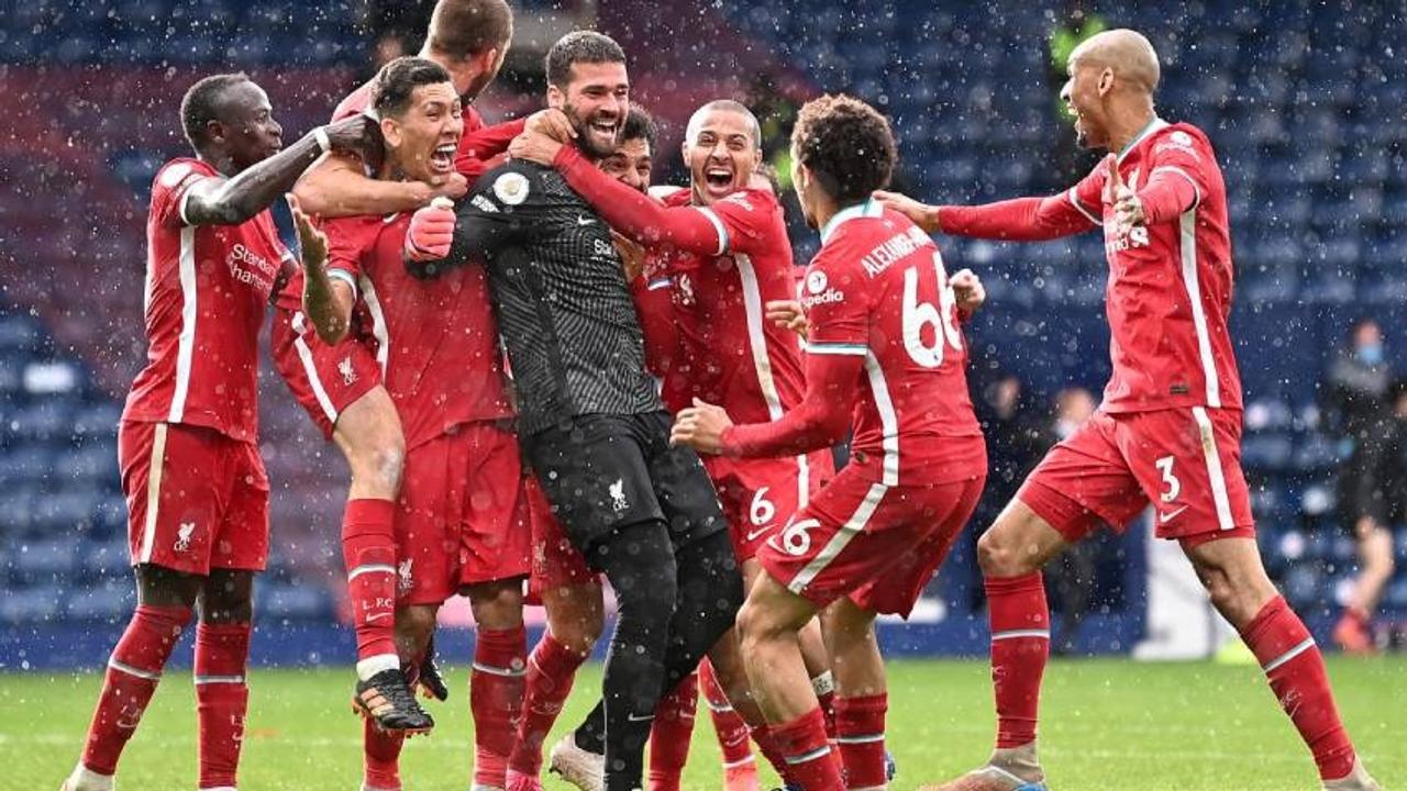 Liverpool players celebrating