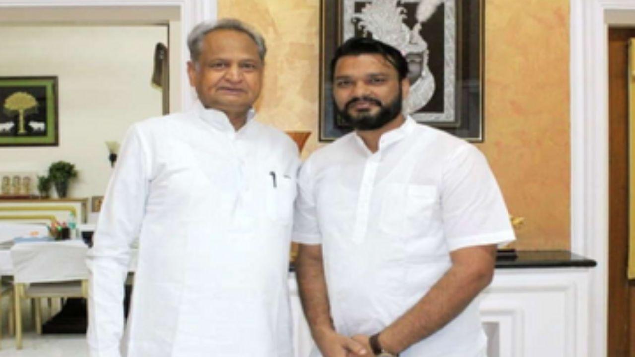 lokesh sharma with Ashok gehlot