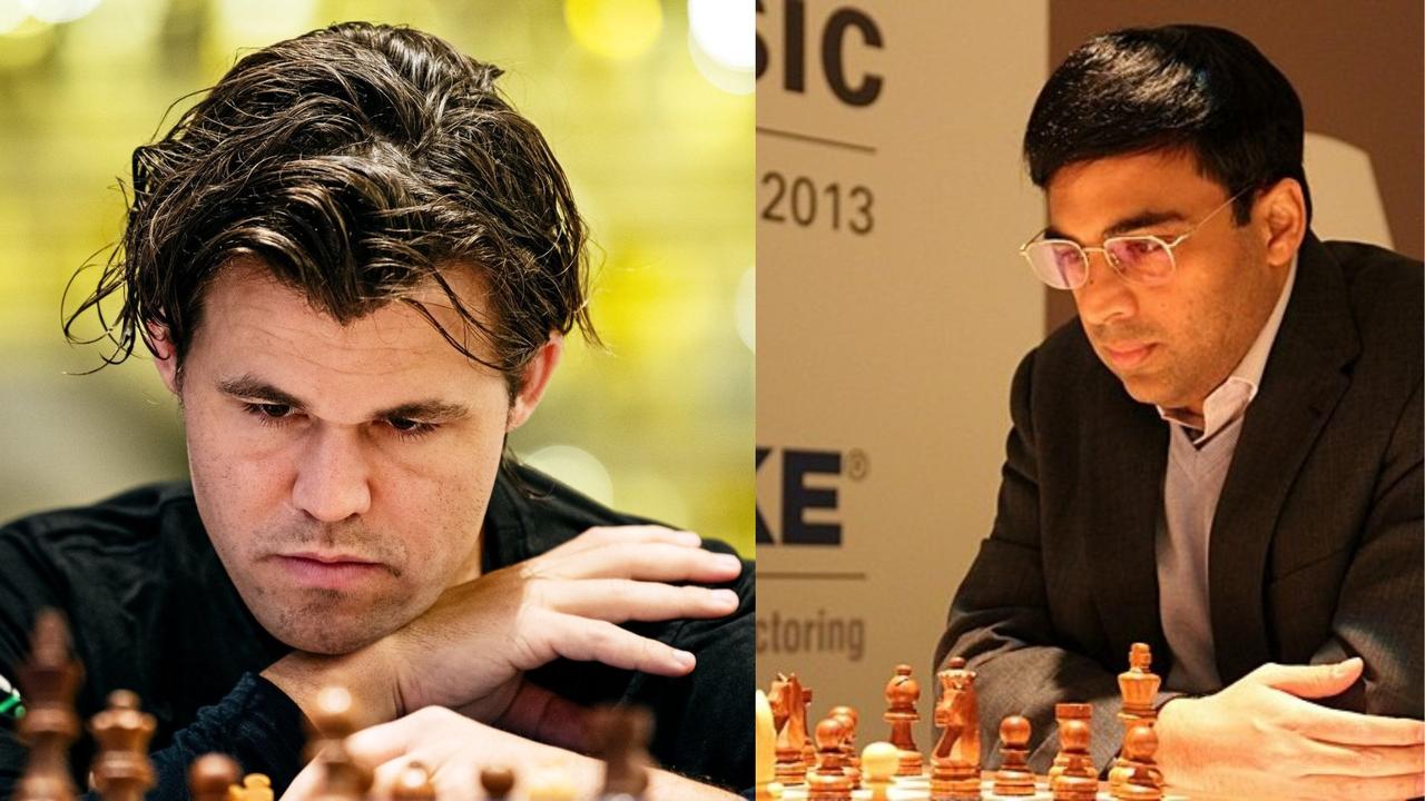 Magnus Carlsen and Viswanathan Anand