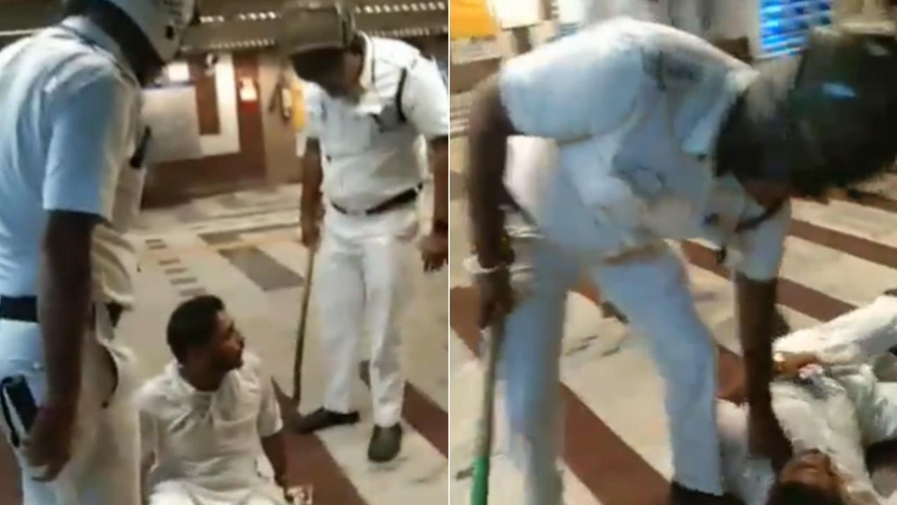 Mamata Cops Beat Metro Station Passengers with Hockey Sticks