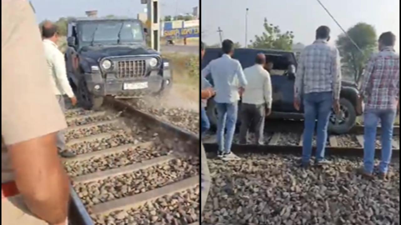 Man Arrested for Driving Car on Railway Track in Jaipur While Shooting Social Media Reel