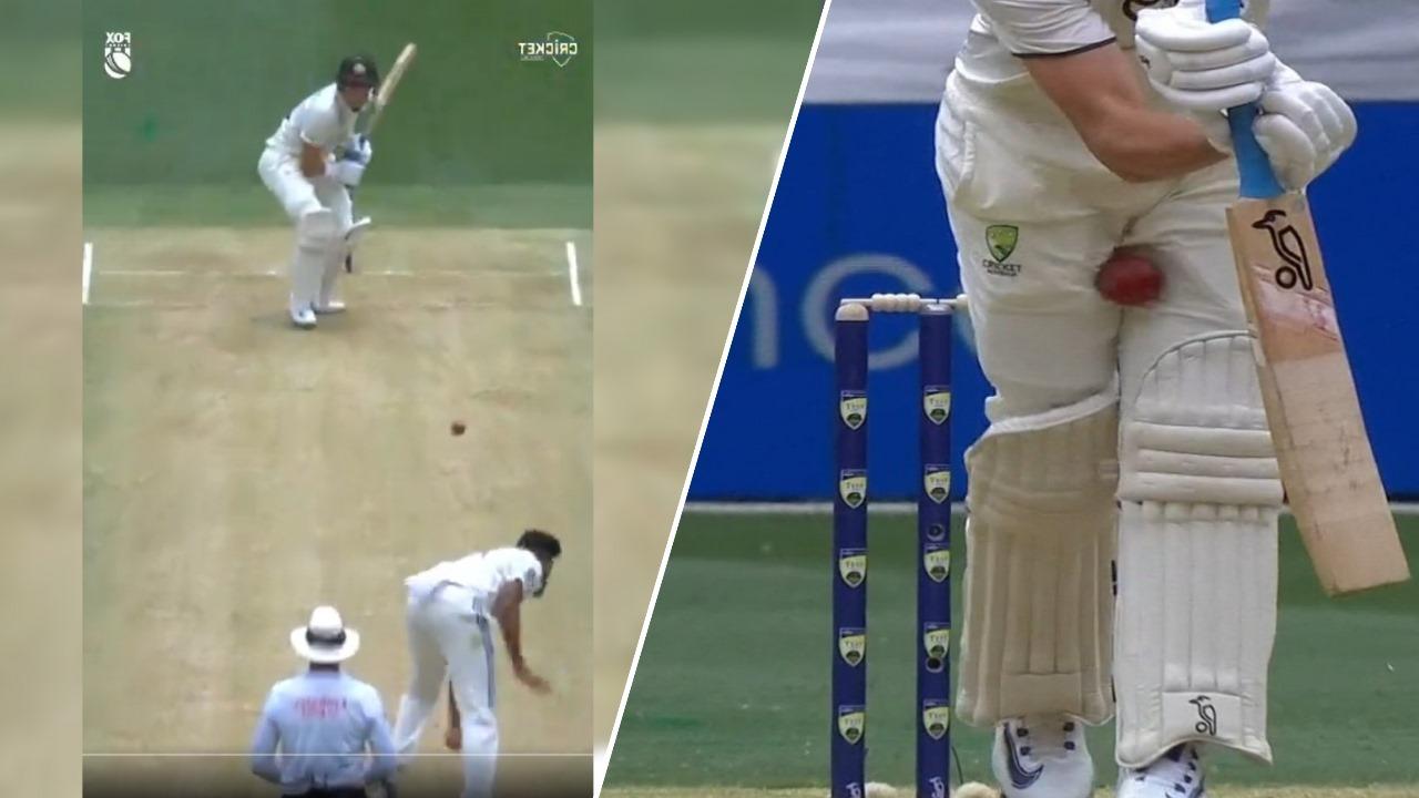 Mohammed Siraj bowl hits marnus labuschagne private part