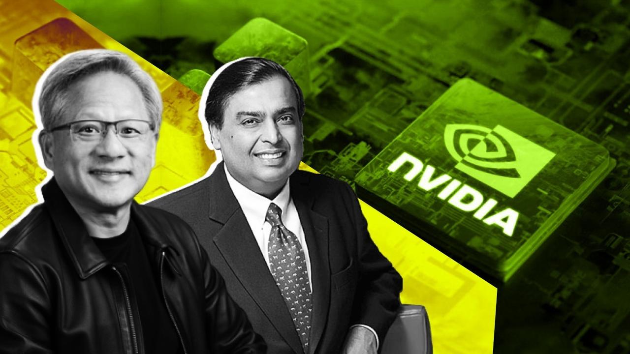 Mukesh Ambani and Jensen Huang