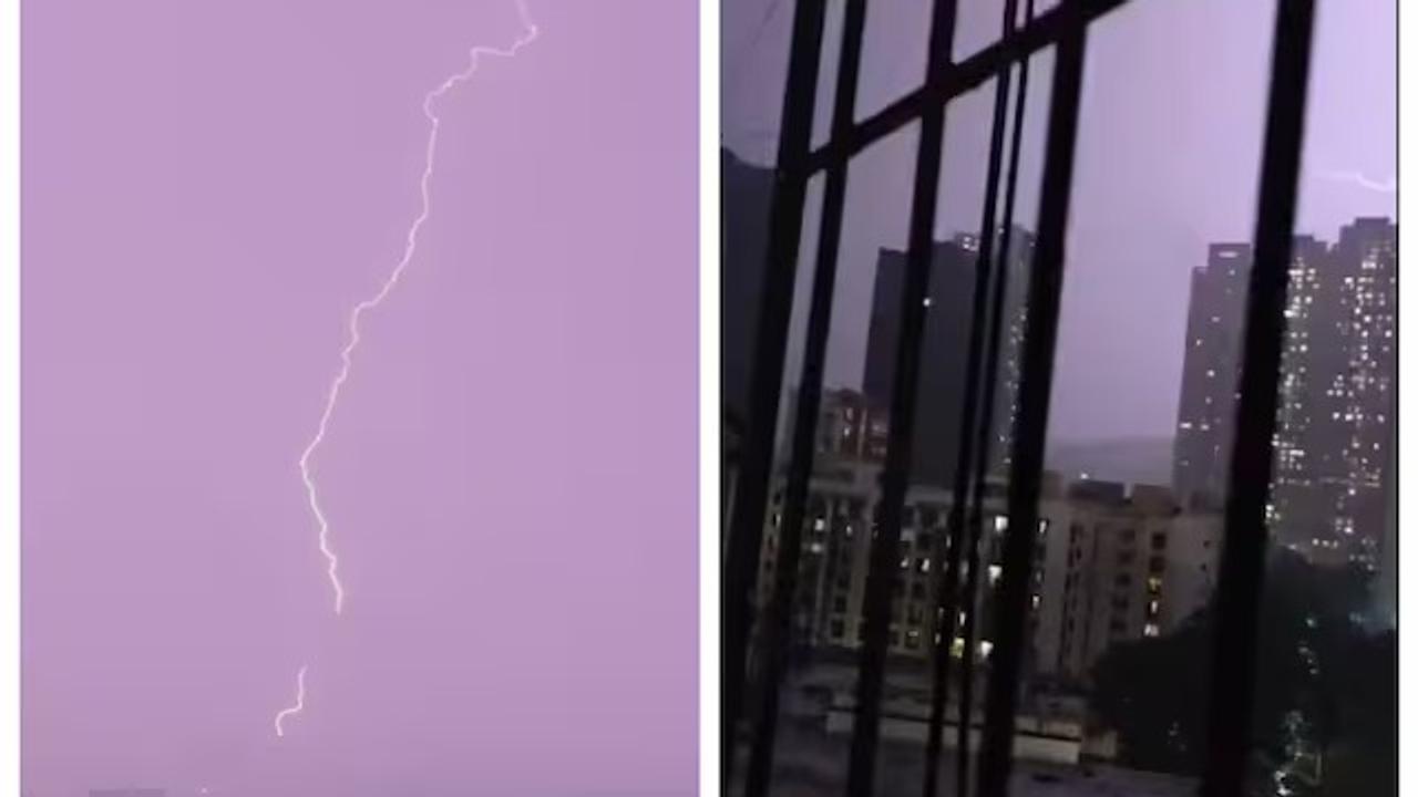 Mumbai Weather, Mumbai thunderstorm, Mumbai lightning