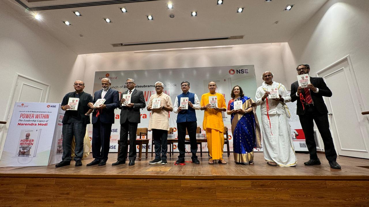 N Chandrasekaran at the book launch