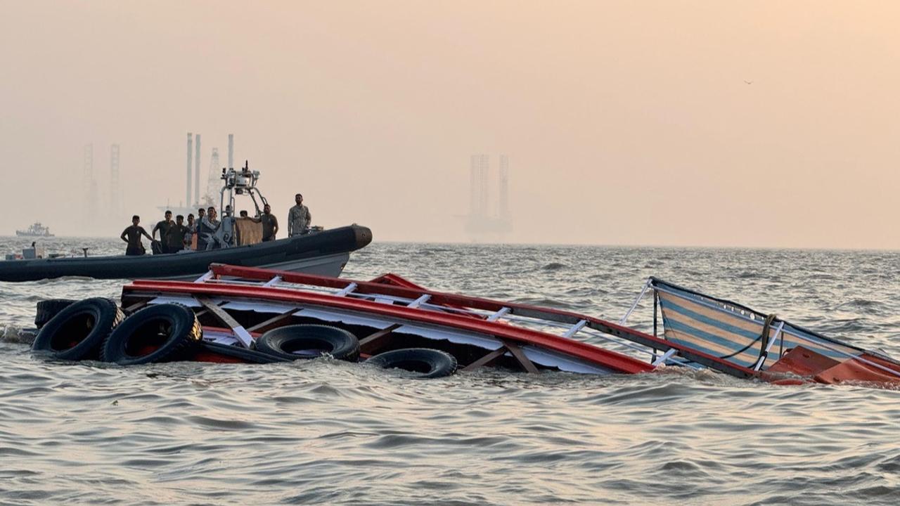 Navy Boat Collides with Ferry off Mumbai Coast