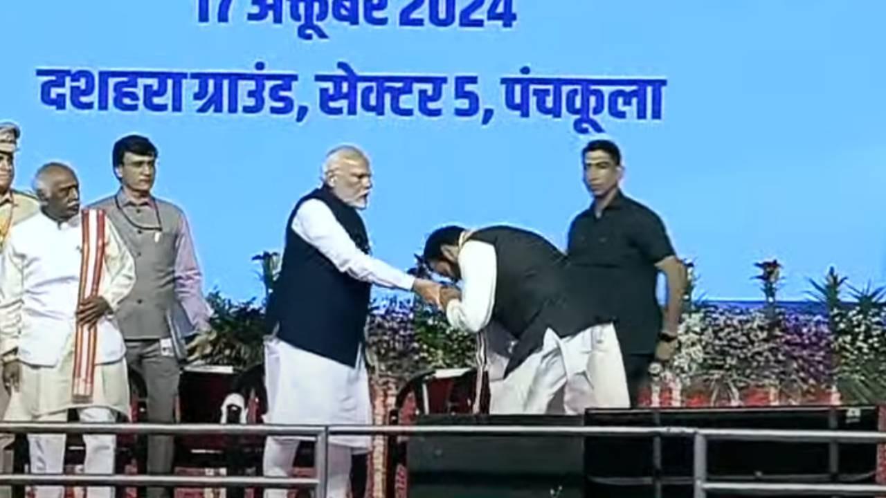 Nayab Singh Saini and PM Narendra Modi