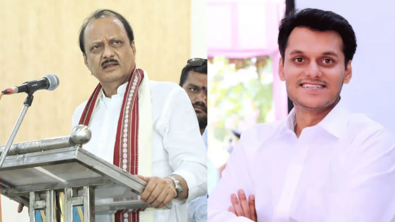 Ajit Pawar and Yugendra Pawar image 