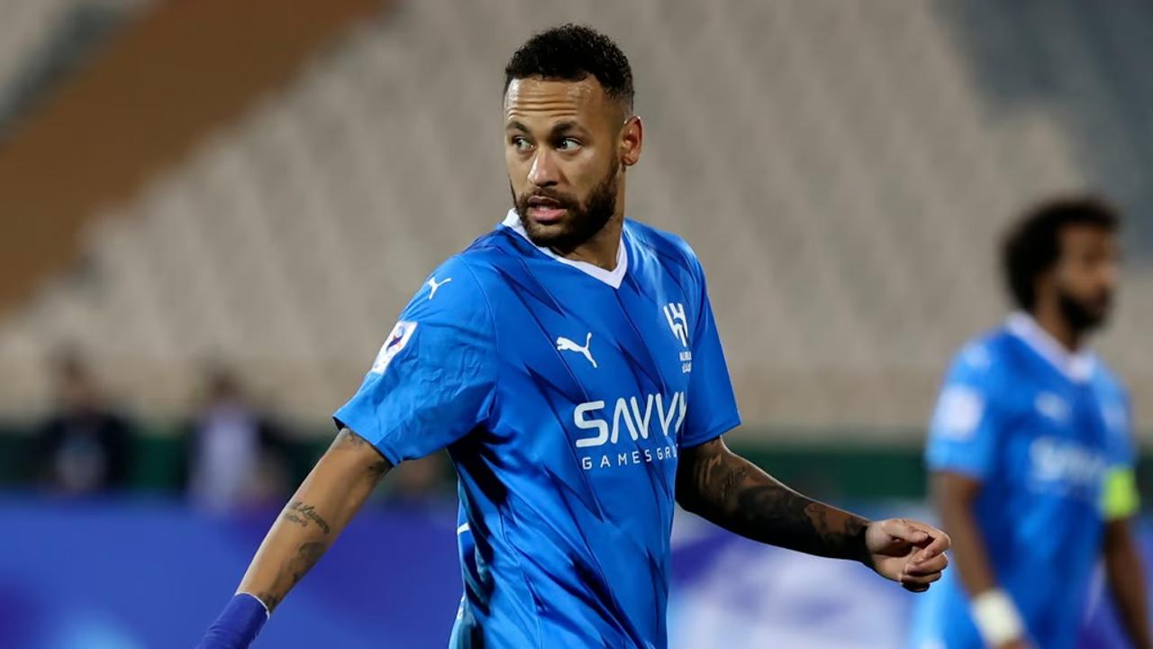 Neymar in action for Al Hilal.