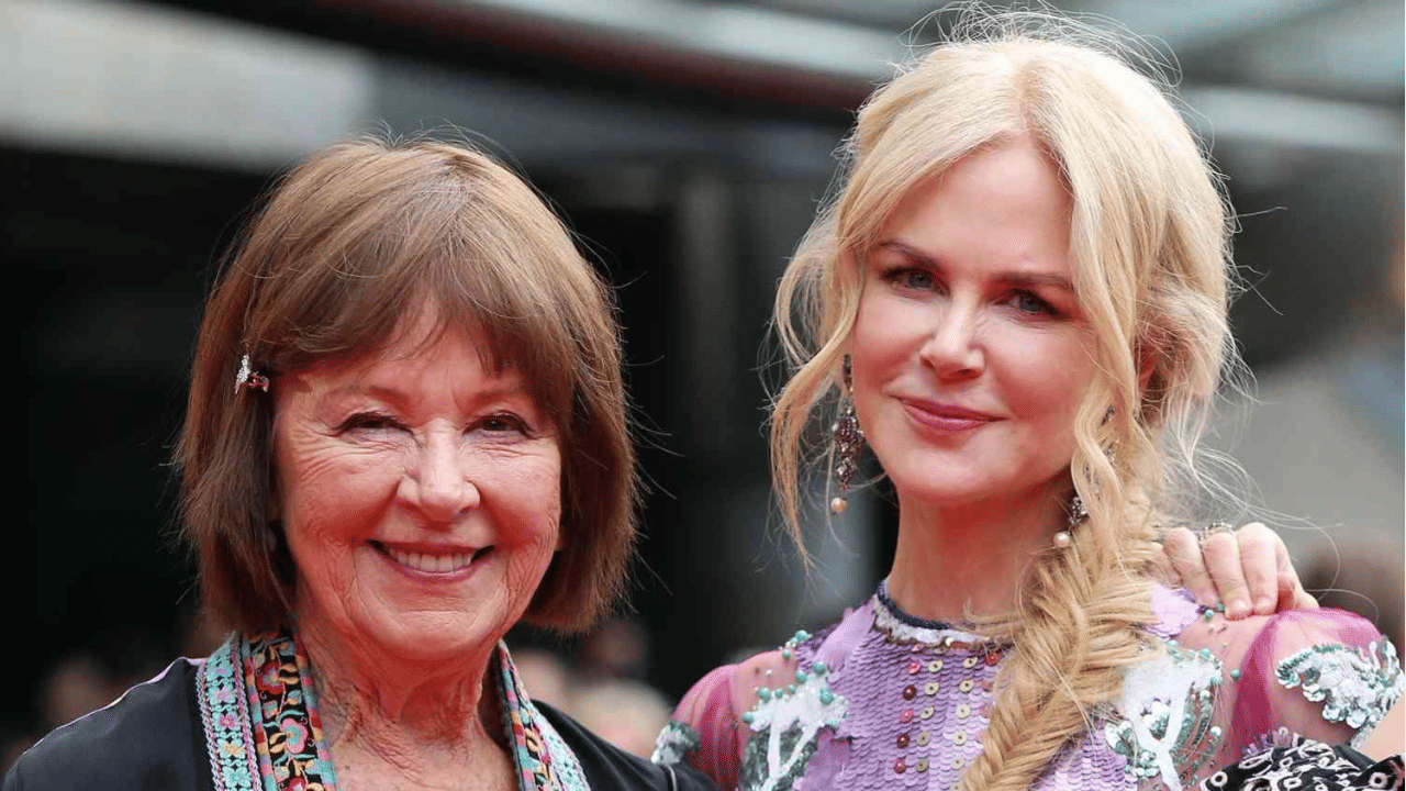 Nicole Kidman with her mother.