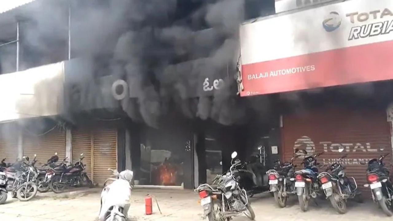 Ola Electric showroom fire incident