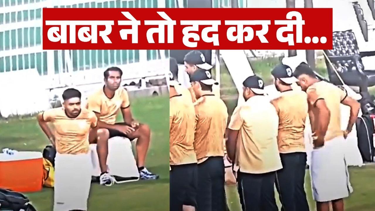 pakistan babar azam wore towel and offered namaz on field