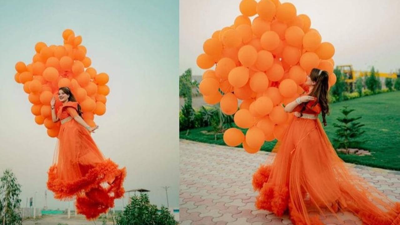 Pakistani Rabeeca balloon photoshoot