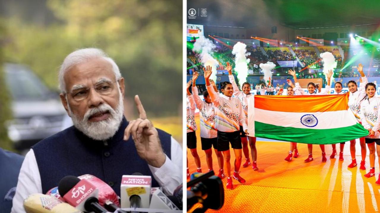 PM Modi and India's Kho Kho Team