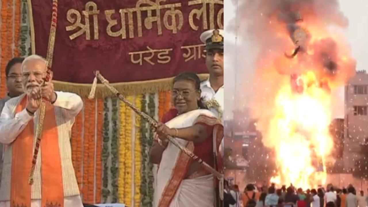 PM Modi burnt Ravana