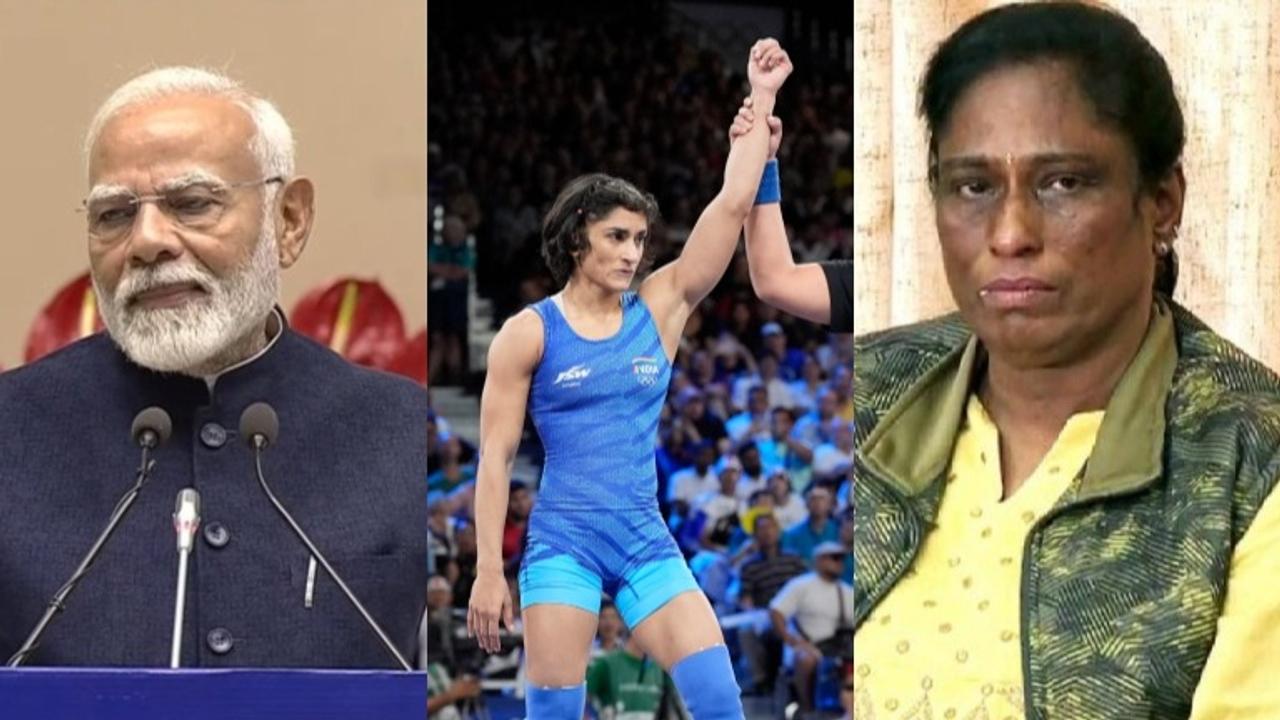 PM Modi, PT Usha and Vinesh Phogat