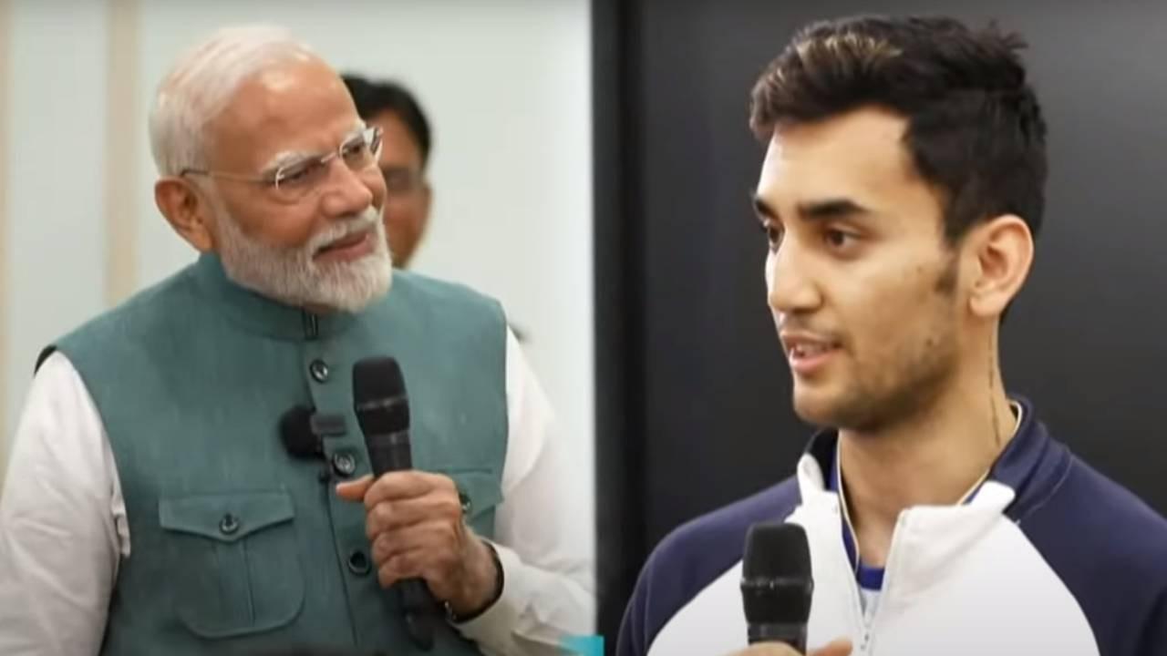 PM Narendra Modi interacted with badminton star Lakshya Sen