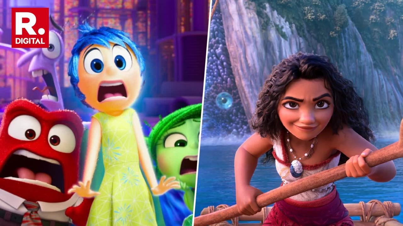 Posters of Inside Out 2 and Moana 2