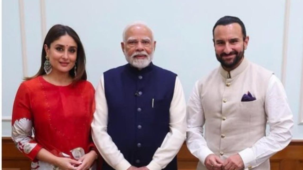 Prime Minister Narendra Modi met Saif Ali Khan and Kareen Kapoor along with others in the Kapoor family.