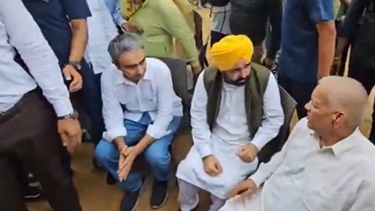 punjab cm bhagwant mann reached vinesh phogat village in haryana