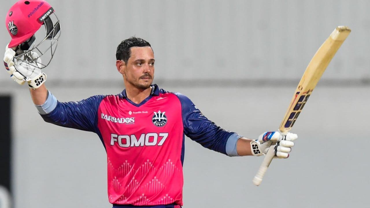 Quinton de Kock hits century in cpl 2024 create big record of most sixes 